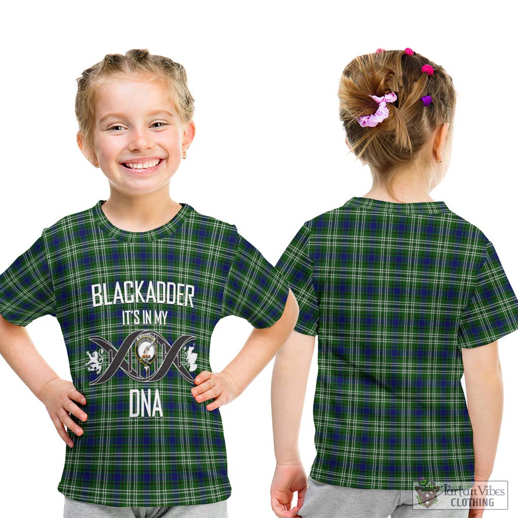 Blackadder Tartan Kid T-Shirt with Family Crest DNA In Me Style - Tartan Vibes Clothing