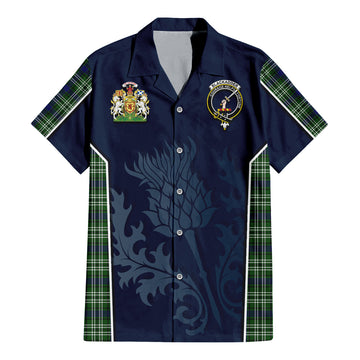 Blackadder Tartan Hawaiian Shirt with Family Crest and Scottish Thistle Vibes Sport Style - Tartan Vibes Clothing