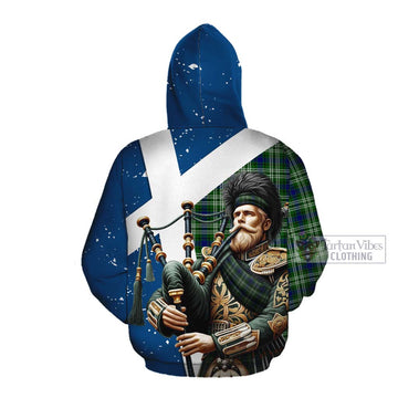 Blackadder Tartan Cotton Hoodie with Family Crest Scottish Bagpiper Vibes Pullover Hoodie - Tartan Vibes Clothing
