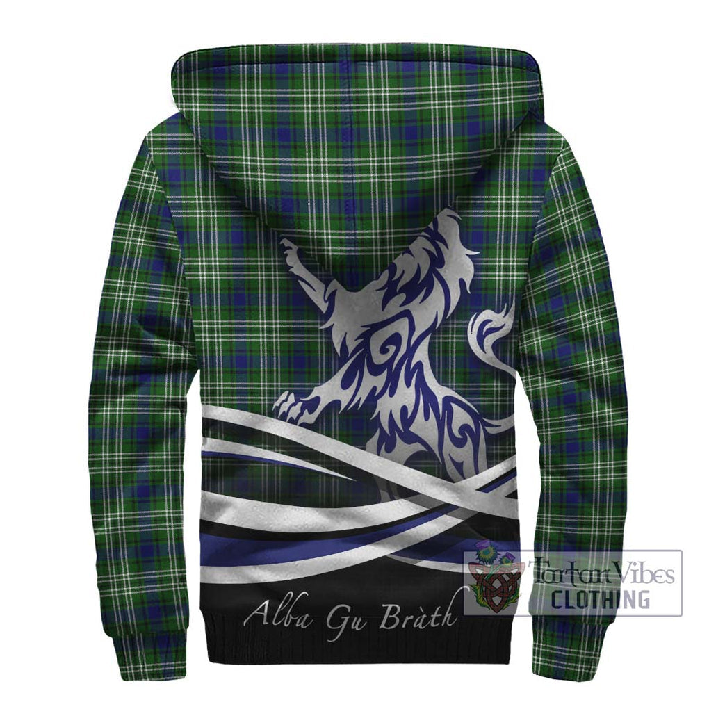 Blackadder Tartan Sherpa Hoodie with Alba Gu Brath Regal Lion Emblem - Tartan Vibes Clothing
