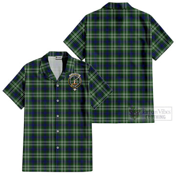 Blackadder Tartan Cotton Hawaiian Shirt with Family Crest - Tartan Vibes Clothing