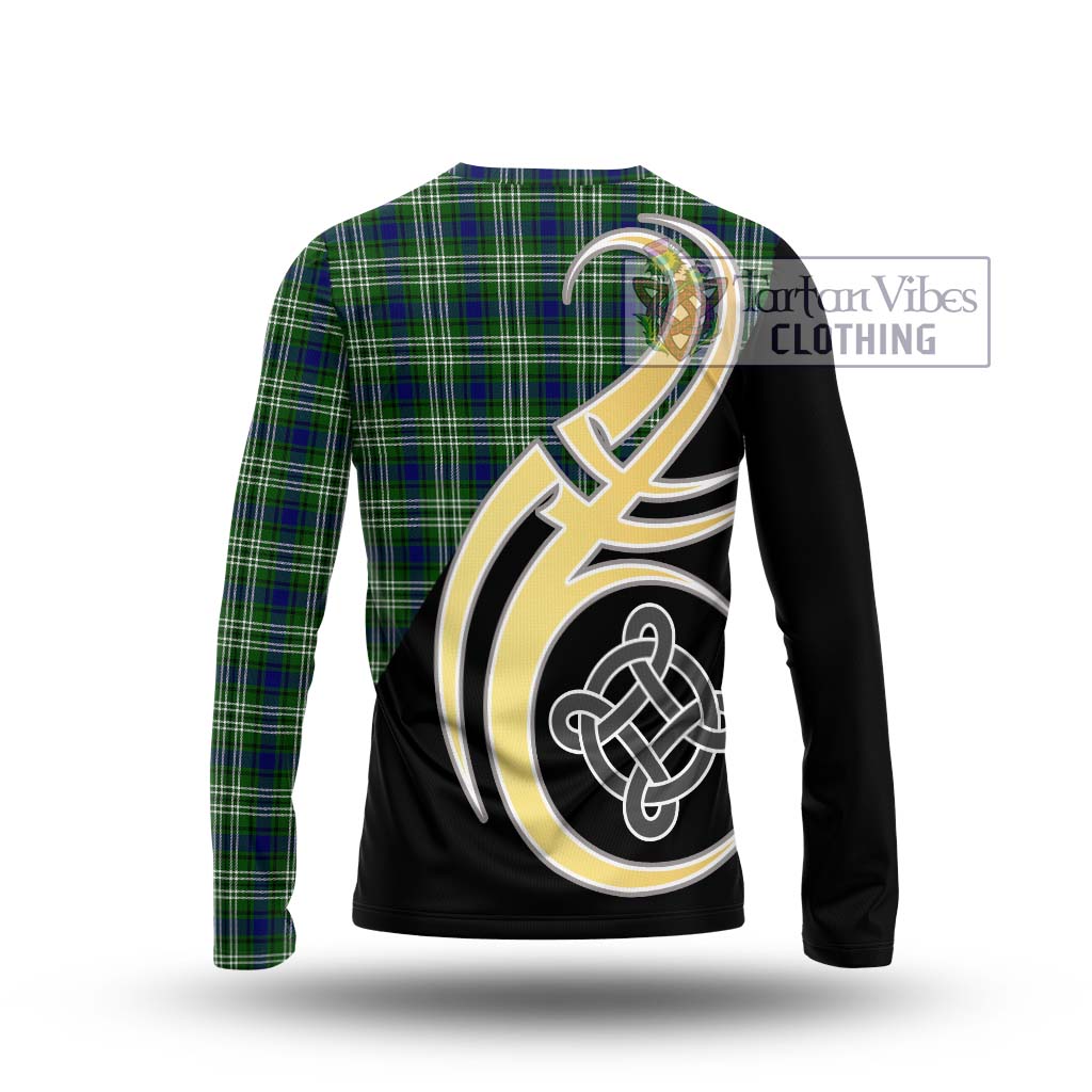 Blackadder Tartan Long Sleeve T-Shirt with Family Crest and Celtic Symbol Style - Tartan Vibes Clothing