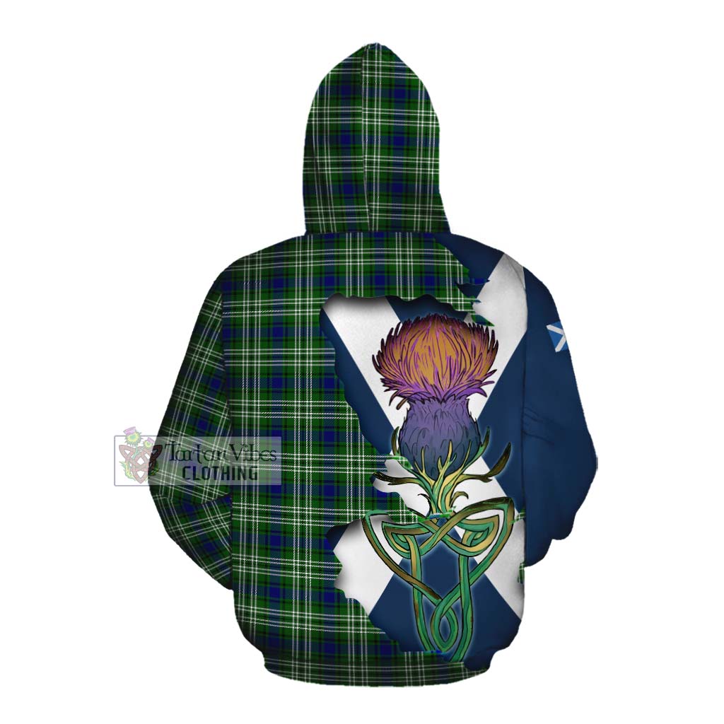 Tartan Vibes Clothing Blackadder Tartan Family Crest Cotton Hoodie Scottish Thistle Celtic Inspired