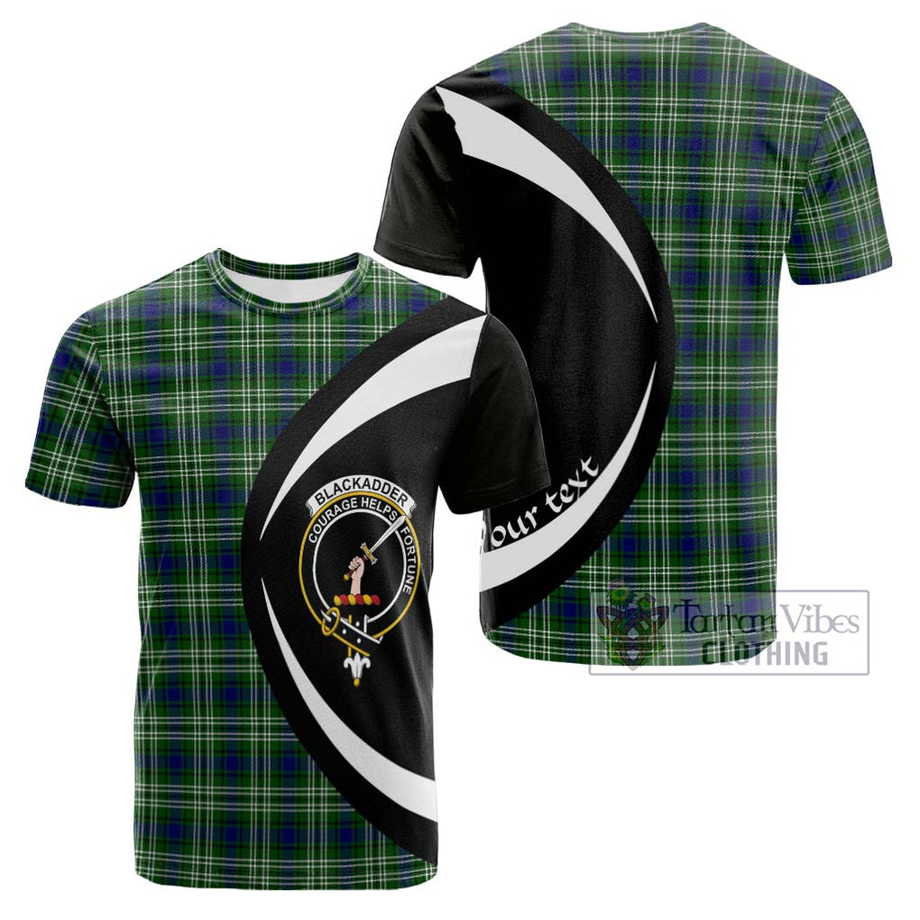 Blackadder Tartan Cotton T-shirt with Family Crest Circle Style Kid's Shirt - Tartan Vibes Clothing