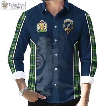 Blackadder Tartan Long Sleeve Button Up Shirt with Family Crest and Lion Rampant Vibes Sport Style - Tartan Vibes Clothing