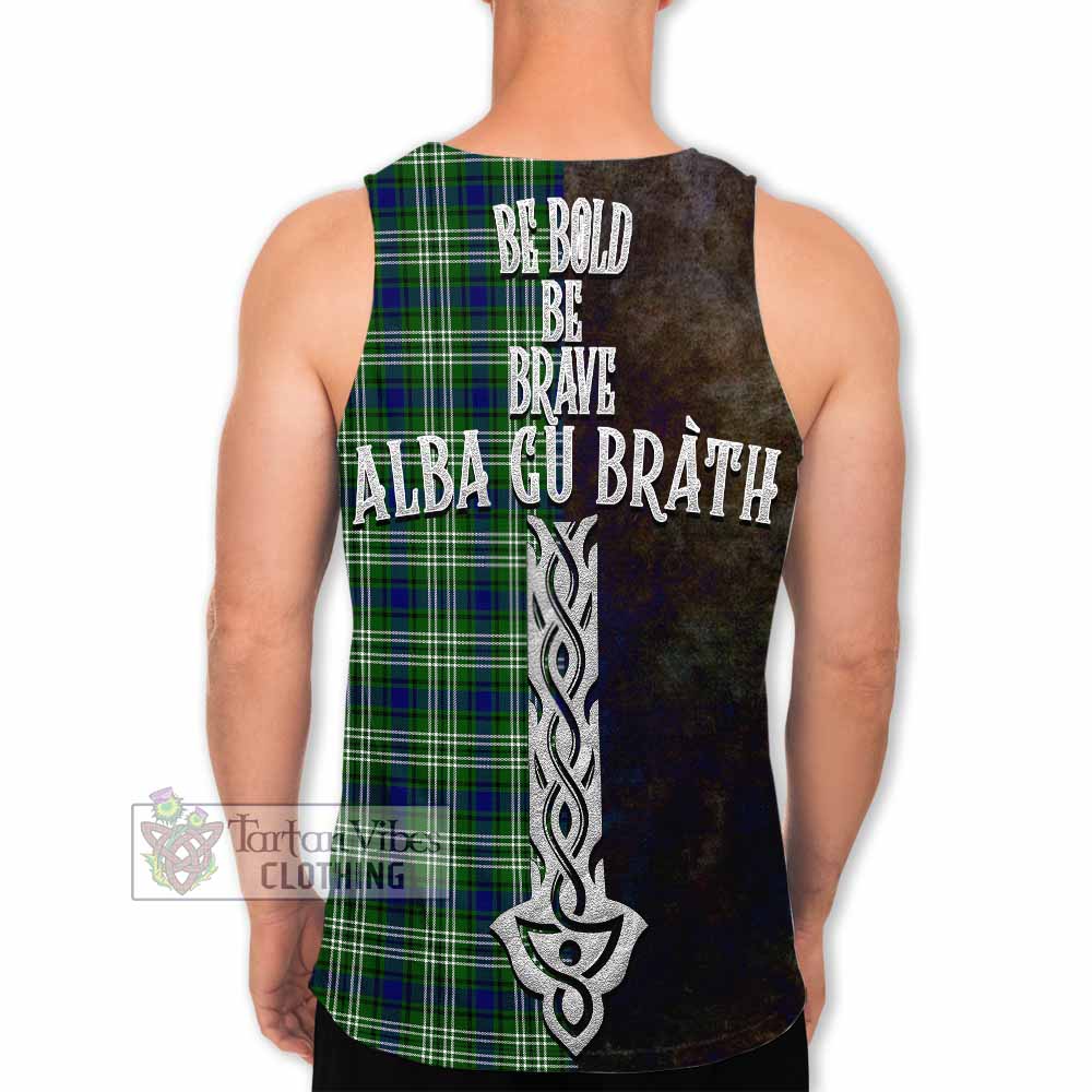 Blackadder Tartan Family Crest Men's Tank Top Alba Gu Brath Be Brave Lion Ancient Style - Tartan Vibes Clothing