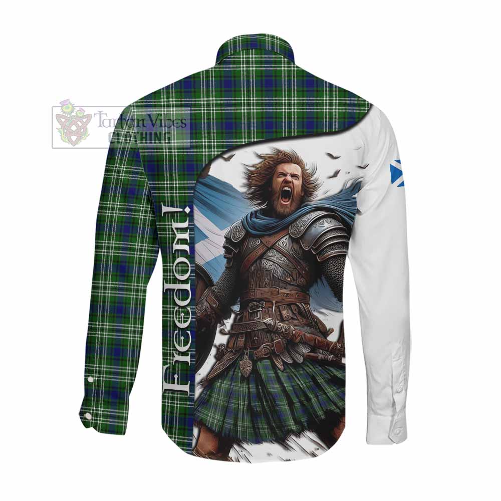 Blackadder Crest Tartan Long Sleeve Button Shirt Inspired by the Freedom of Scottish Warrior Men's Shirt - Tartan Vibes Clothing