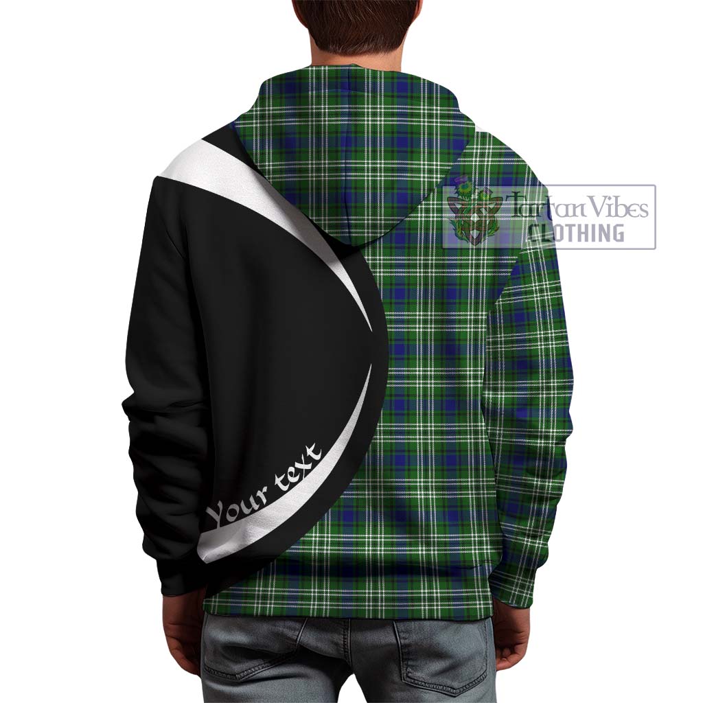 Blackadder Tartan Hoodie with Family Crest Circle Style - Tartan Vibes Clothing