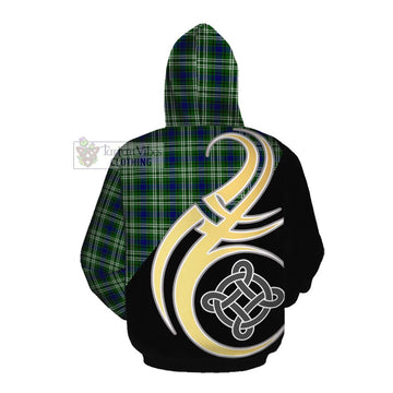 Blackadder Tartan Cotton Hoodie with Family Crest and Celtic Symbol Style Pullover Hoodie - Tartan Vibes Clothing