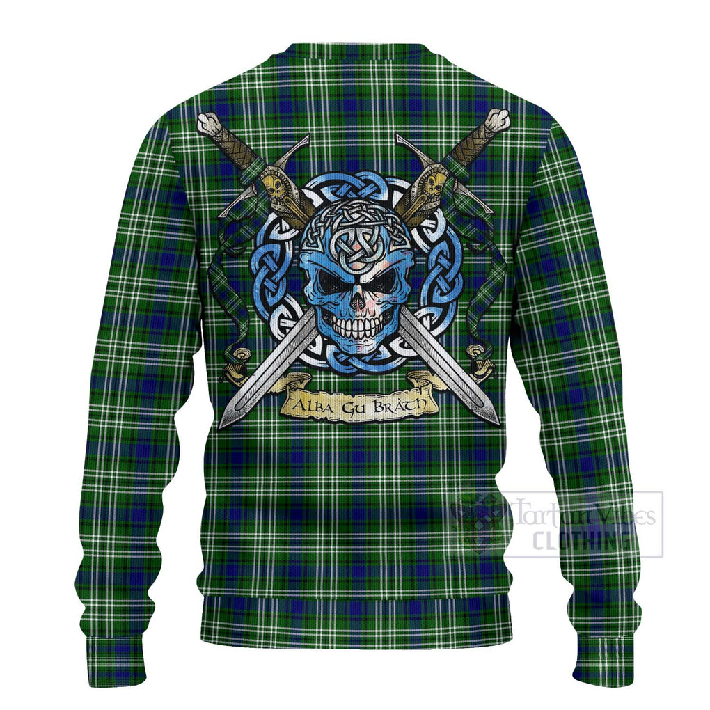 Blackadder Tartan Ugly Sweater with Family Crest Celtic Skull Style - Tartan Vibes Clothing