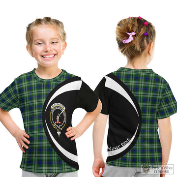 Blackadder Tartan Kid T-Shirt with Family Crest Circle Style - Tartan Vibes Clothing