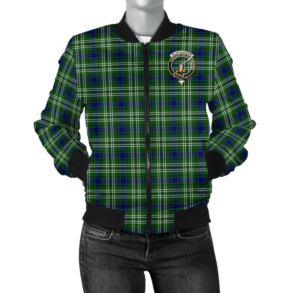 Blackadder Tartan Bomber Jacket with Family Crest - Tartan Vibes Clothing