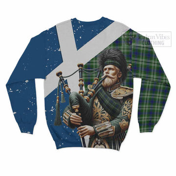 Blackadder Tartan Sweatshirt with Family Crest Scottish Bagpiper Vibes - Tartan Vibes Clothing