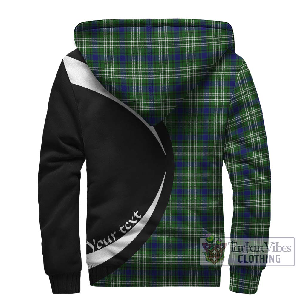 Blackadder Tartan Sherpa Hoodie with Family Crest Circle Style - Tartan Vibes Clothing