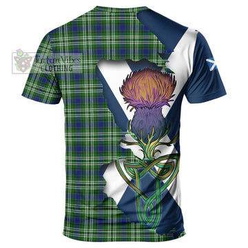 Tartan Vibes Clothing Blackadder Tartan Family Crest T-Shirt Scottish Thistle Celtic Inspired
