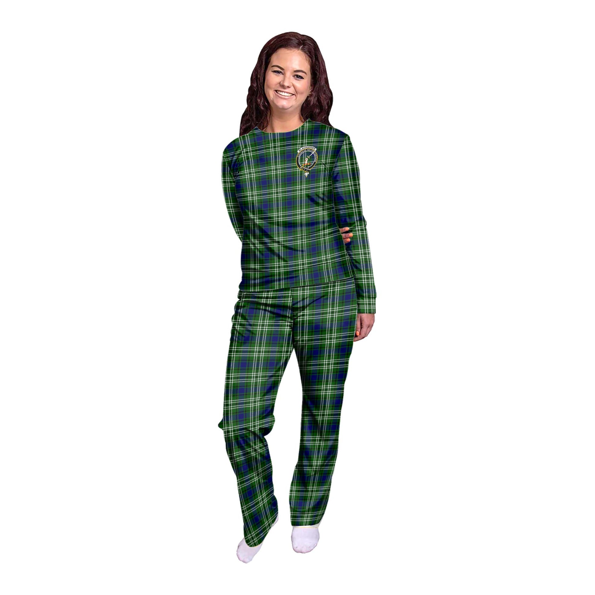 Blackadder Tartan Pajamas Family Set with Family Crest - Tartan Vibes Clothing