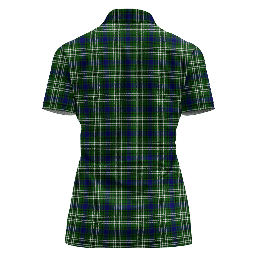 Blackadder Tartan Polo Shirt with Family Crest For Women - Tartanvibesclothing