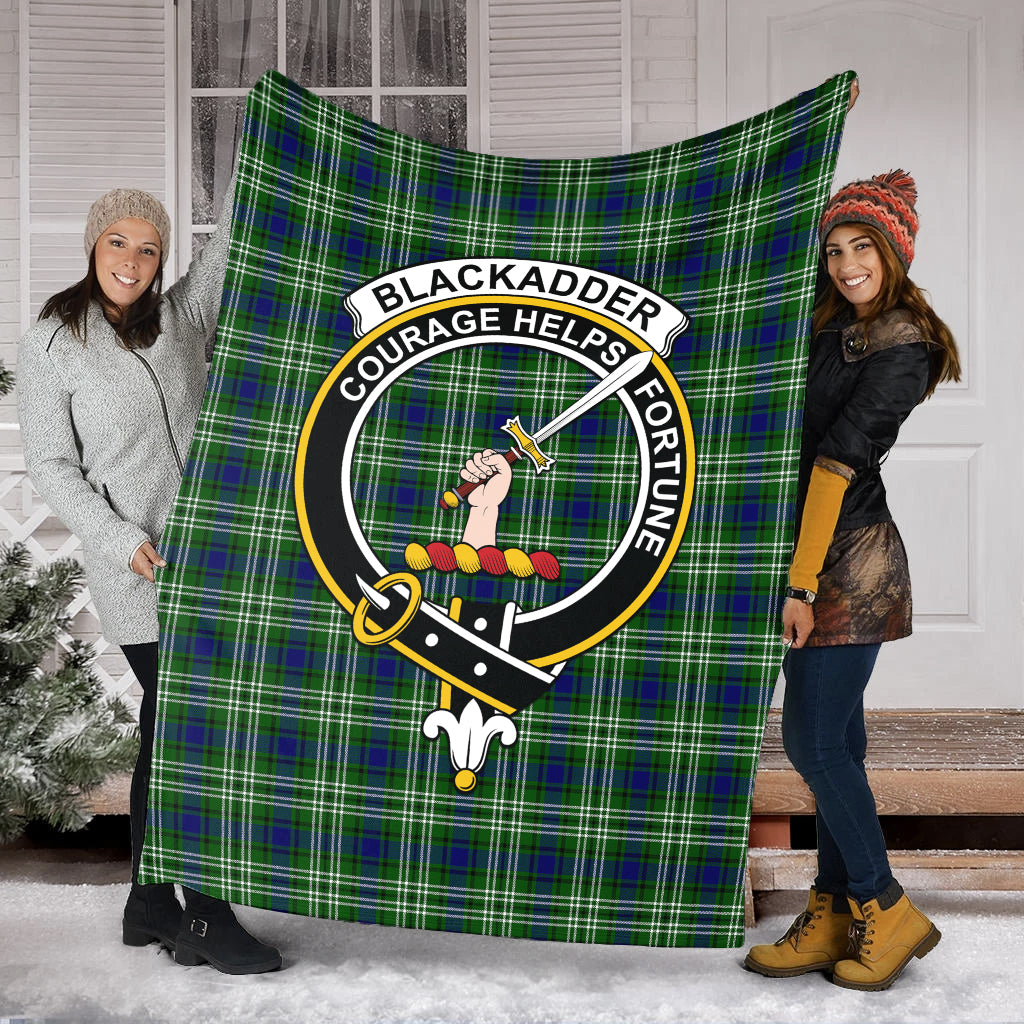 Blackadder Tartan Blanket with Family Crest - Tartan Vibes Clothing