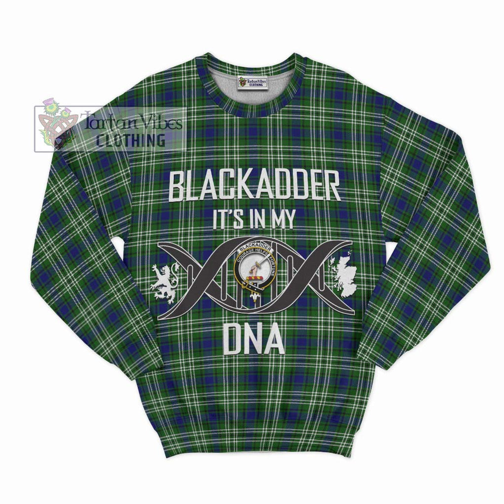 Blackadder Tartan Sweatshirt with Family Crest DNA In Me Style - Tartan Vibes Clothing