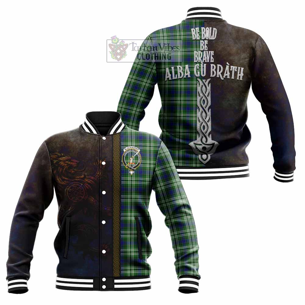 Blackadder Tartan Family Crest Baseball Jacket Alba Gu Brath Be Brave Lion Ancient Style - Tartan Vibes Clothing