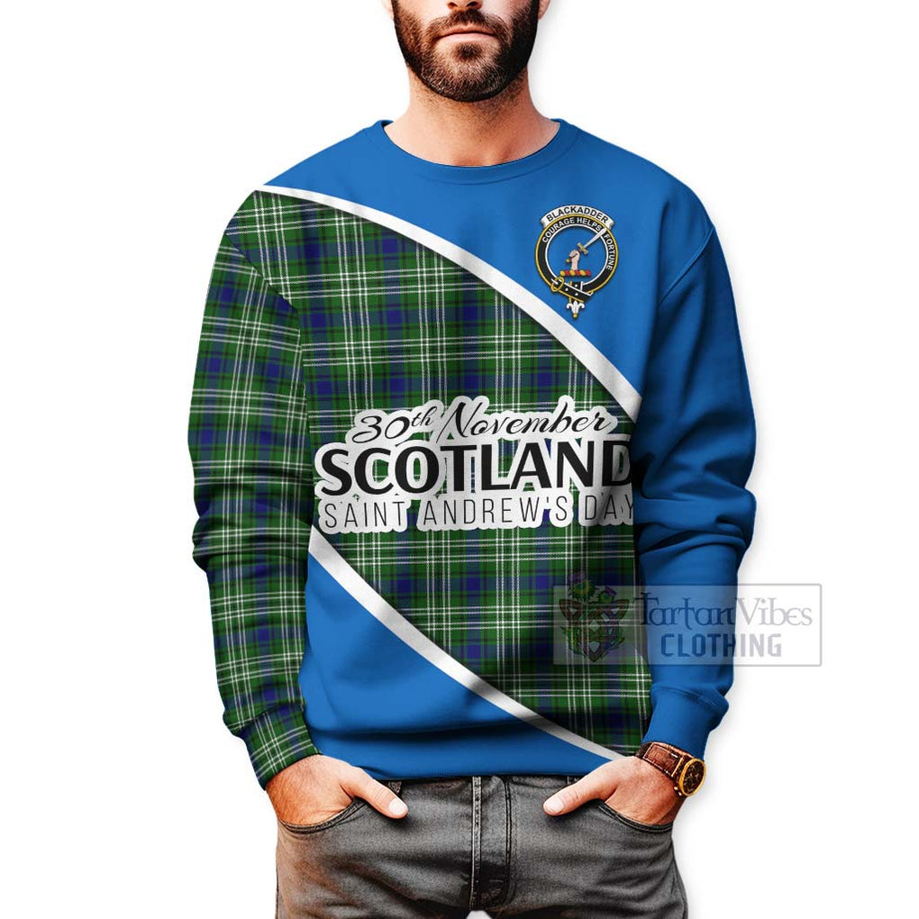 Blackadder Family Crest Tartan Sweatshirt Celebrate Saint Andrew's Day in Style - Tartan Vibes Clothing