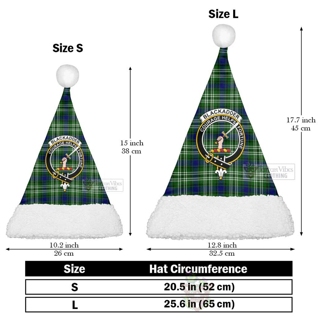 Blackadder Tartan Christmas Santa Hats with Family Crest Christmas Hat L 25.6in (65cm) - Tartan Vibes Clothing