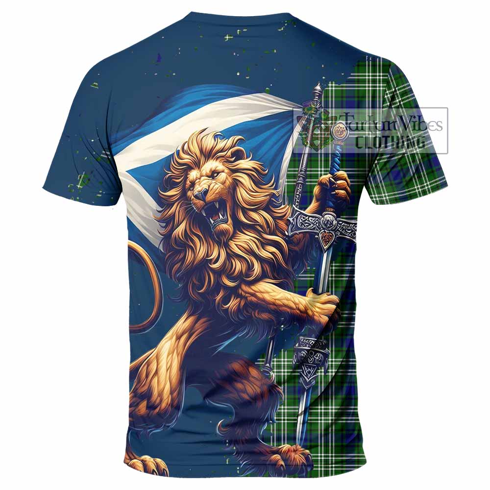 Blackadder Tartan Family Crest T-Shirt with Scottish Majestic Lion - Tartan Vibes Clothing