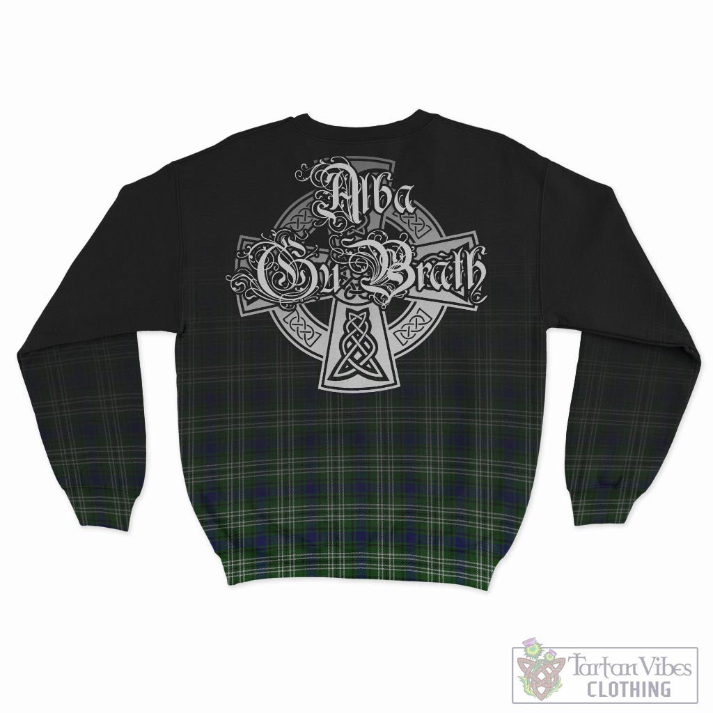 Tartan Vibes Clothing Blackadder Tartan Sweatshirt Featuring Alba Gu Brath Family Crest Celtic Inspired