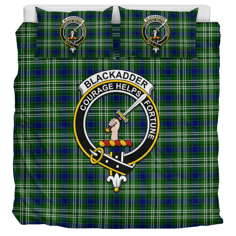 Blackadder Tartan Bedding Set with Family Crest UK Bedding Set UK Super King 104*94 inch - Tartan Vibes Clothing