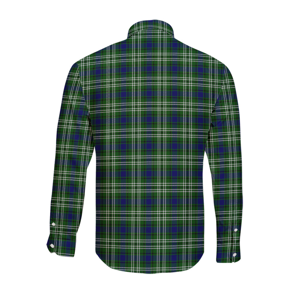 Blackadder Tartan Long Sleeve Button Up Shirt with Family Crest - Tartanvibesclothing