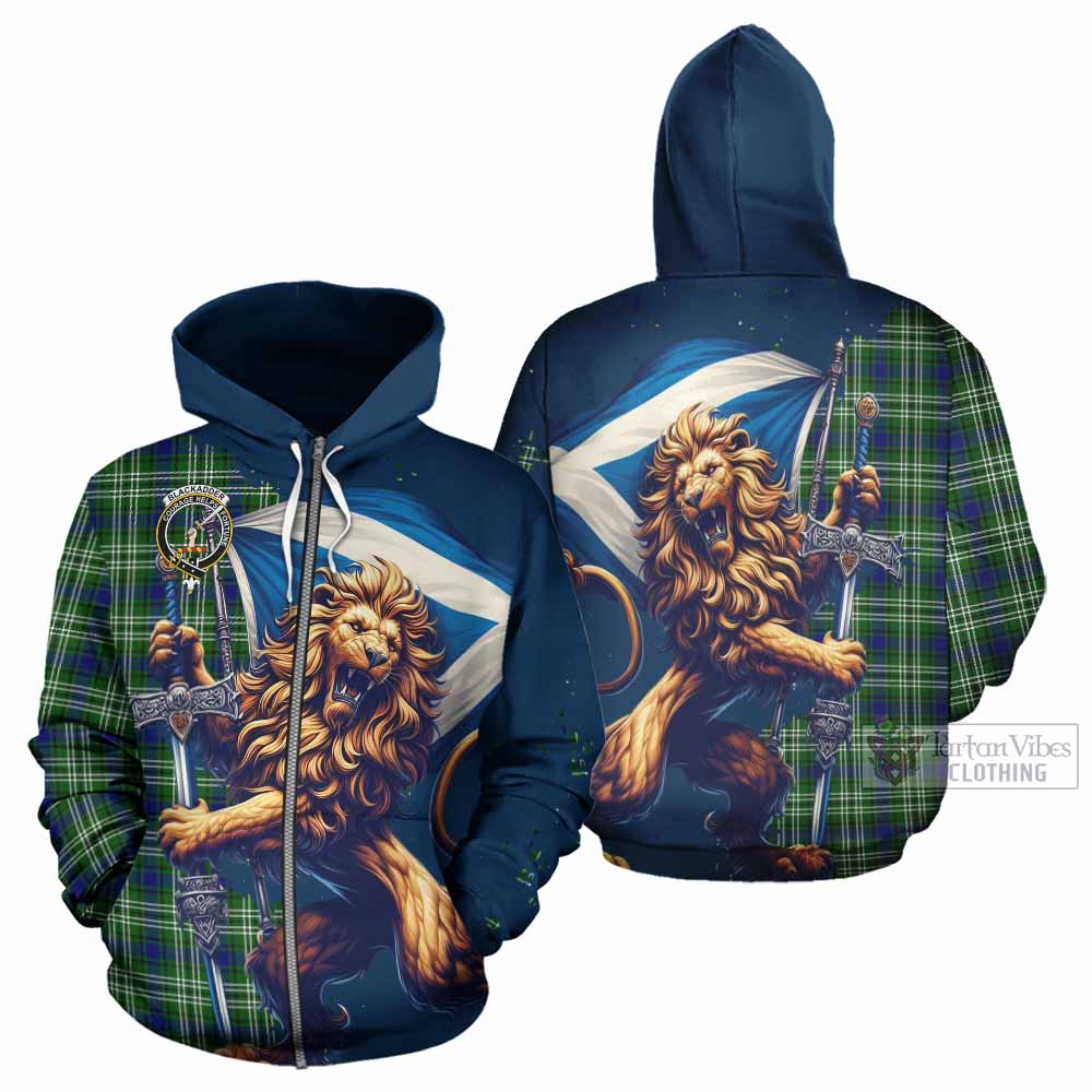 Blackadder Tartan Family Crest Hoodie with Scottish Majestic Lion - Tartan Vibes Clothing