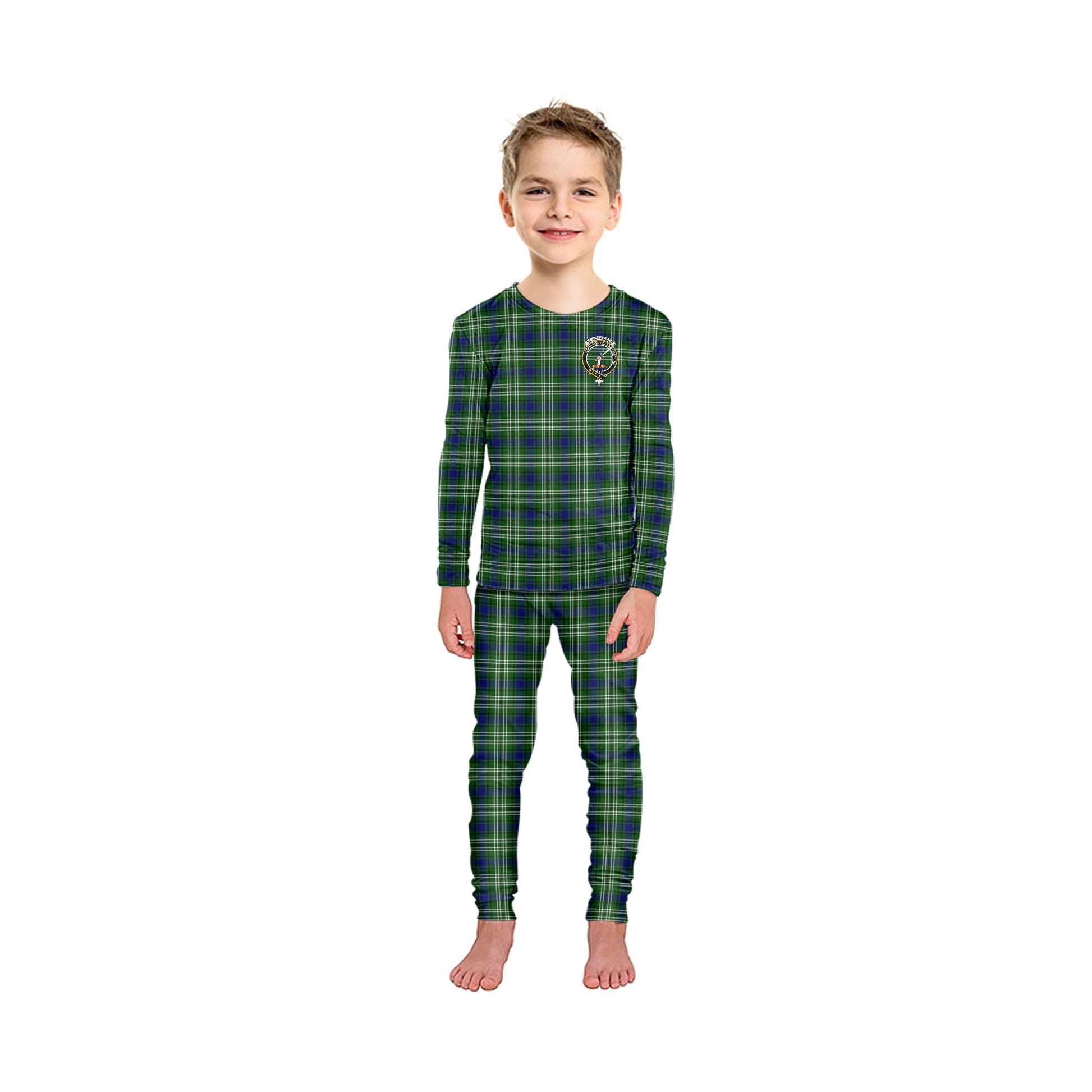 Blackadder Tartan Pajamas Family Set with Family Crest - Tartan Vibes Clothing