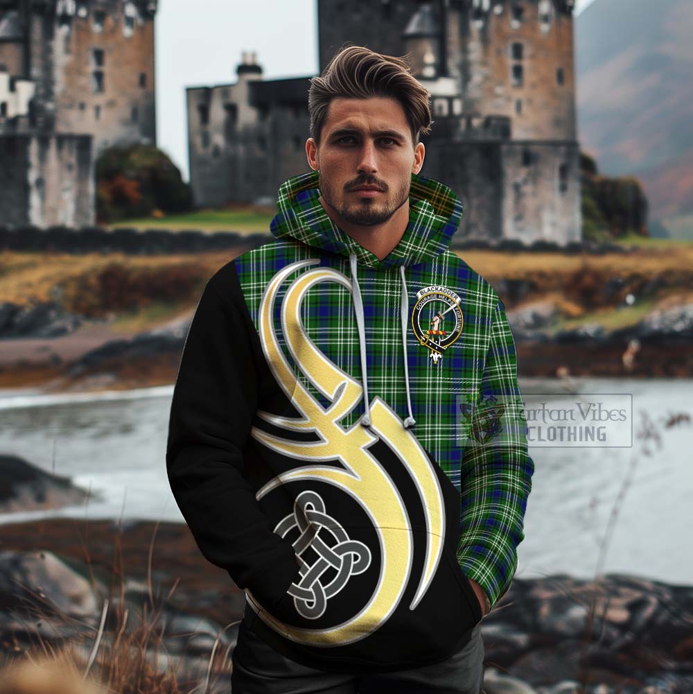 Blackadder Tartan Cotton Hoodie with Family Crest and Celtic Symbol Style - Tartan Vibes Clothing