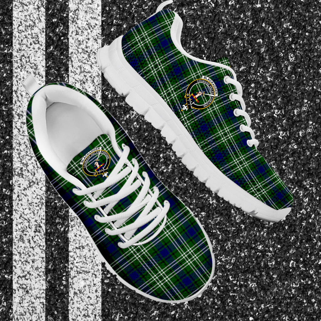 Blackadder Tartan Sneakers with Family Crest - Tartan Vibes Clothing