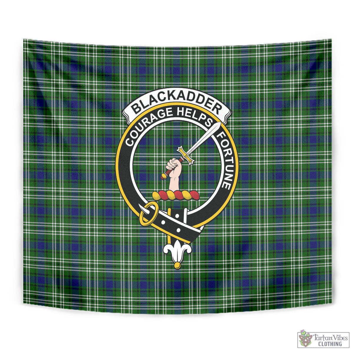 Blackadder Tartan Tapestry Wall Hanging and Home Decor for Room with Family Crest - Tartan Vibes Clothing