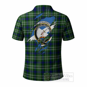 Blackadder Clan Crest In Me Tartan Polo Shirt Scotland Flag Style