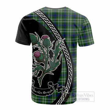Blackadder Family Crest Tartan Cotton T-shirt Alba Thistle Inspired