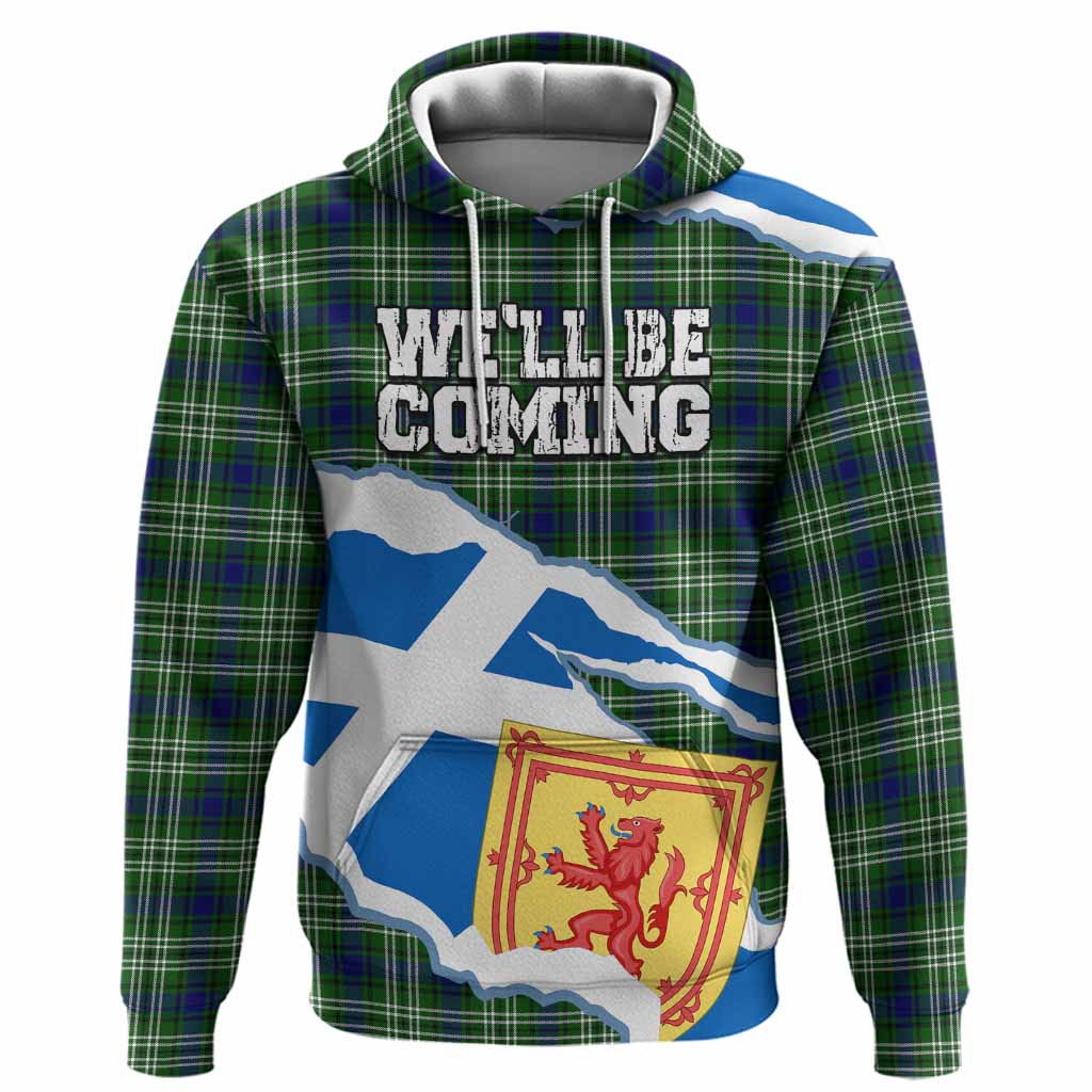Blackadder Scotland Football Tartan Hoodie We'll Be Coming
