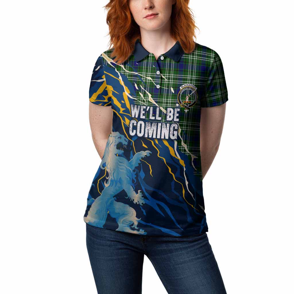 Blackadder Scotland Tartan Women Polo Shirt WC2026 Football - We'll Be Coming