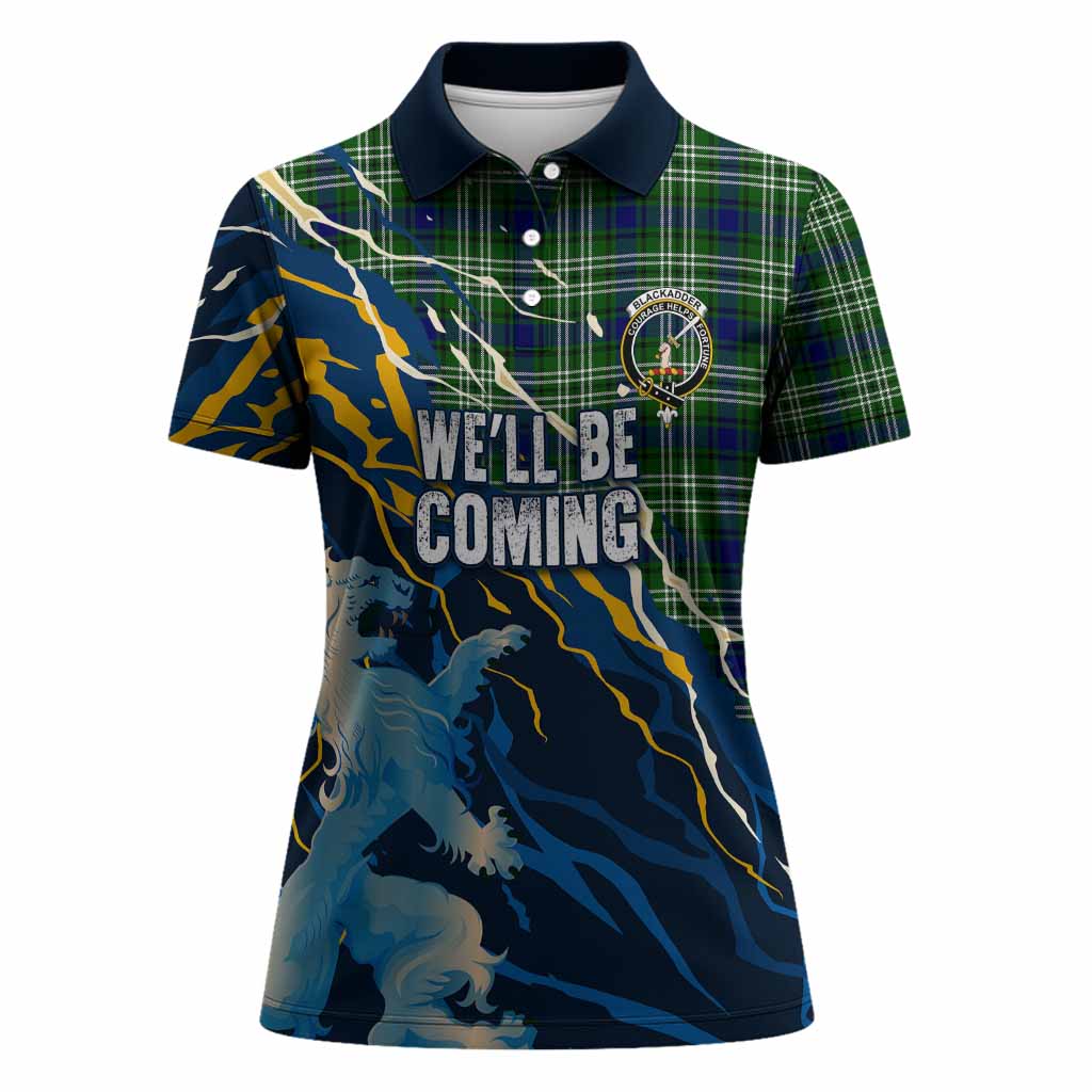 Blackadder Scotland Tartan Women Polo Shirt WC2026 Football - We'll Be Coming