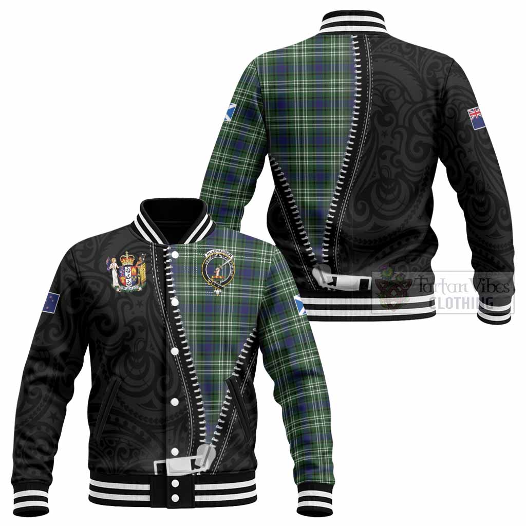 Blackadder Tartan Baseball Jacket New Zealand Pattern Unique Zipper Stylized