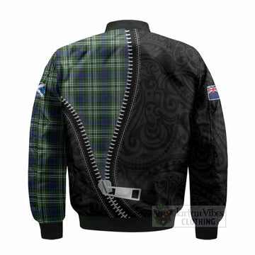 Blackadder Tartan Bomber Jacket New Zealand Pattern Unique Zipper Stylized