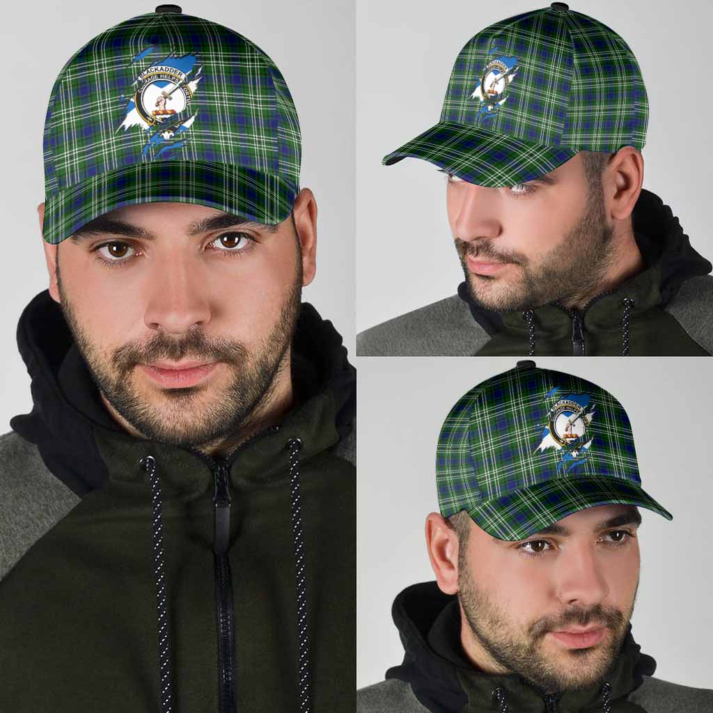 Blackadder Tartan Classic Cap with Family Crest In Me Style