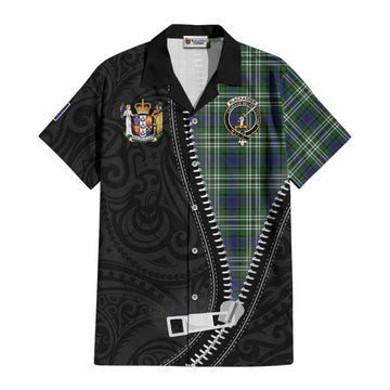 Blackadder Tartan Cotton Hawaiian Shirt New Zealand Pattern Unique Zipper Stylized