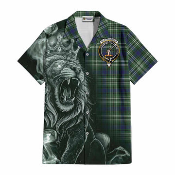 Blackadder Tartan Cotton Hawaiian Shirt Roaring Lion Heritage