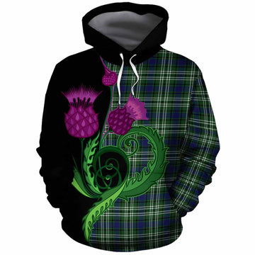 Blackadder Tartan Cotton Hoodie Traditional Scottish Thistle