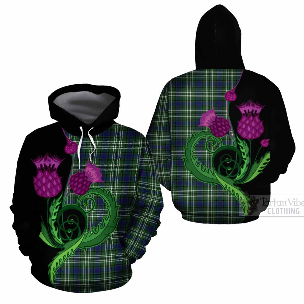 Blackadder Tartan Cotton Hoodie Traditional Scottish Thistle
