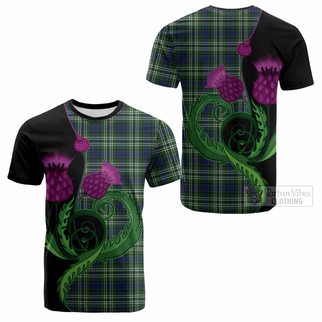 Blackadder Tartan Cotton T-shirt Traditional Scottish Thistle