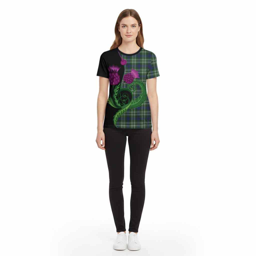 Blackadder Tartan Cotton T-shirt Traditional Scottish Thistle