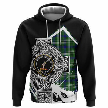 Blackadder Tartan Crest Hoodie Scottish Celtic Cross Heritage
